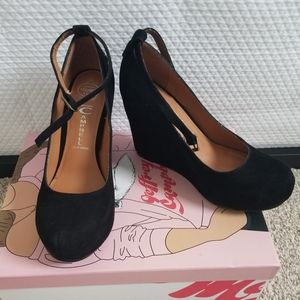 Jeffrey Campbell black suede Adelaide wedge